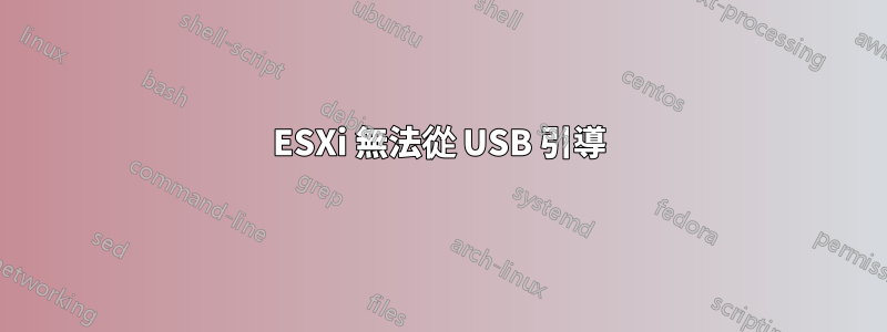 ESXi 無法從 USB 引導