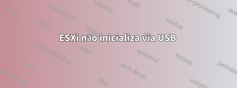 ESXi não inicializa via USB