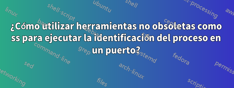 ¿Cómo utilizar herramientas no obsoletas como ss para ejecutar la identificación del proceso en un puerto?