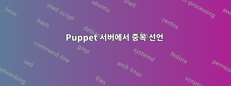 Puppet 서버에서 중복 선언