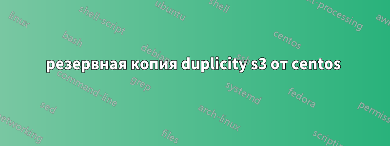 резервная копия duplicity s3 от centos