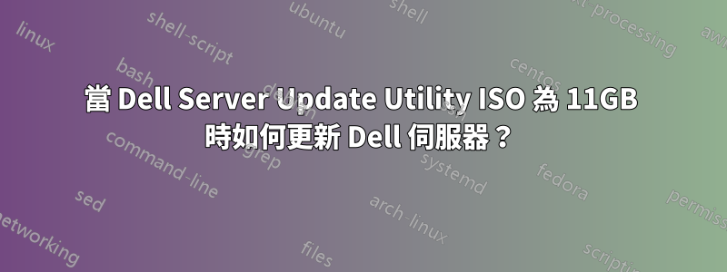 當 Dell Server Update Utility ISO 為 11GB 時如何更新 Dell 伺服器？