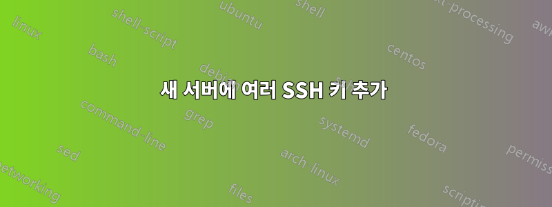 새 서버에 여러 SSH 키 추가