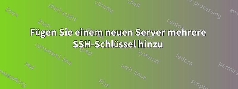 Fügen Sie einem neuen Server mehrere SSH-Schlüssel hinzu