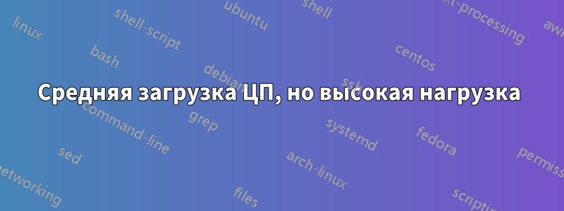 Средняя загрузка ЦП, но высокая нагрузка