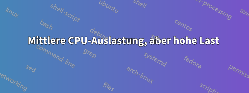 Mittlere CPU-Auslastung, aber hohe Last