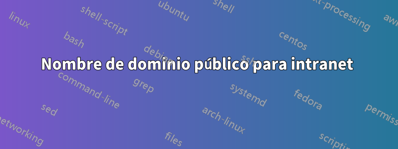 Nombre de dominio público para intranet