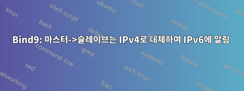 Bind9: 마스터->슬레이브는 IPv4로 대체하여 IPv6에 알림