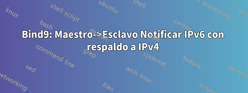 Bind9: Maestro->Esclavo Notificar IPv6 con respaldo a IPv4