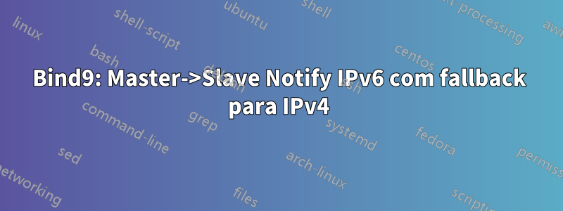 Bind9: Master->Slave Notify IPv6 com fallback para IPv4