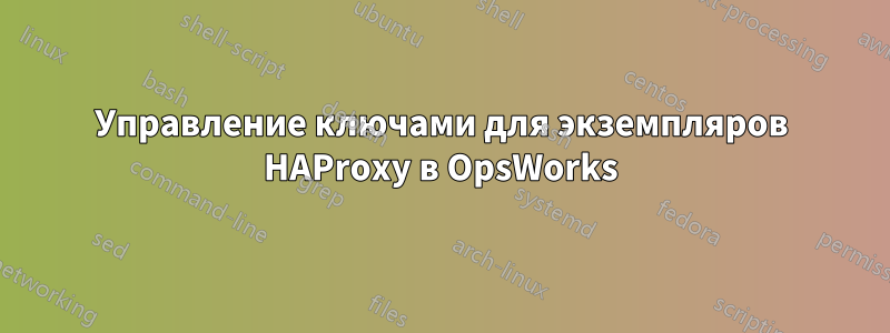 Управление ключами для экземпляров HAProxy в OpsWorks