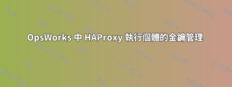 OpsWorks 中 HAProxy 執行個體的金鑰管理