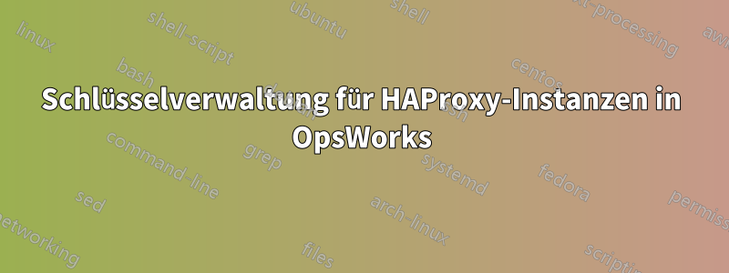 Schlüsselverwaltung für HAProxy-Instanzen in OpsWorks