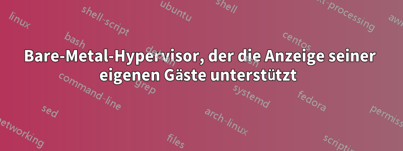 Bare-Metal-Hypervisor, der die Anzeige seiner eigenen Gäste unterstützt 