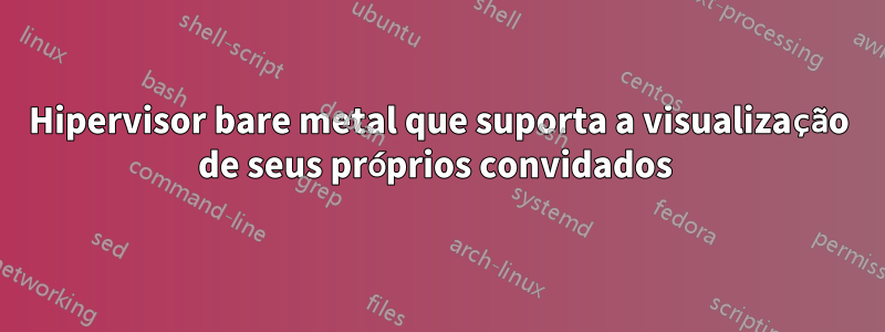 Hipervisor bare metal que suporta a visualização de seus próprios convidados 