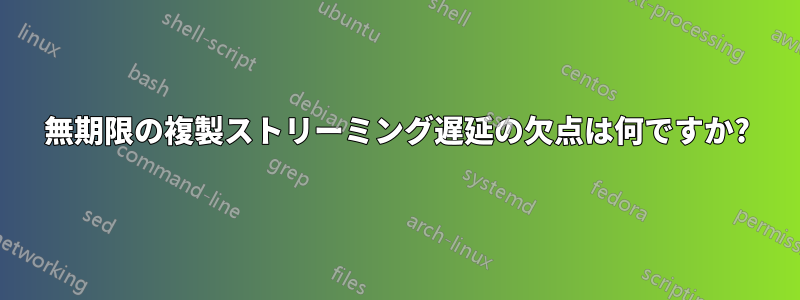 無期限の複製ストリーミング遅延の欠点は何ですか?