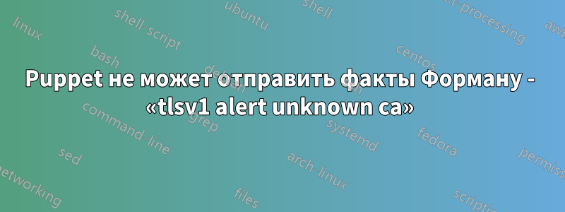 Puppet не может отправить факты Форману - «tlsv1 alert unknown ca»