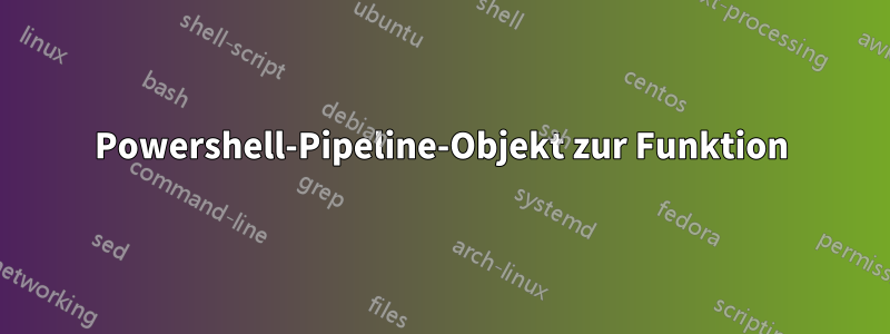 Powershell-Pipeline-Objekt zur Funktion