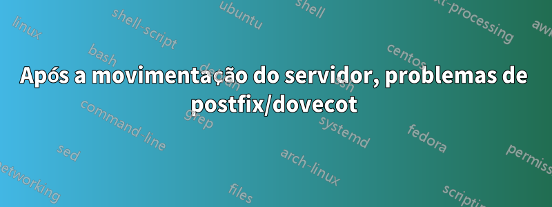 Após a movimentação do servidor, problemas de postfix/dovecot