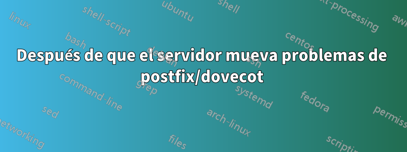 Después de que el servidor mueva problemas de postfix/dovecot