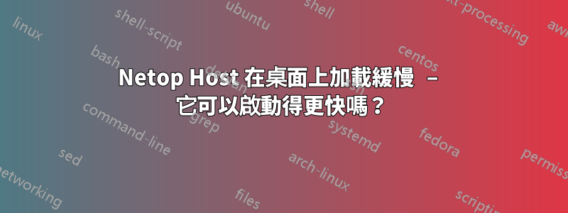 Netop Host 在桌面上加載緩慢 – 它可以啟動得更快嗎？