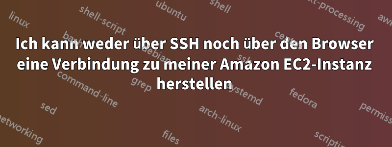 Ich kann weder über SSH noch über den Browser eine Verbindung zu meiner Amazon EC2-Instanz herstellen