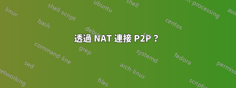 透過 NAT 連接 P2P？