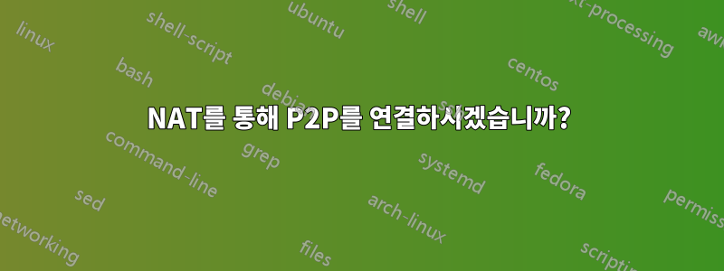 NAT를 통해 P2P를 연결하시겠습니까?