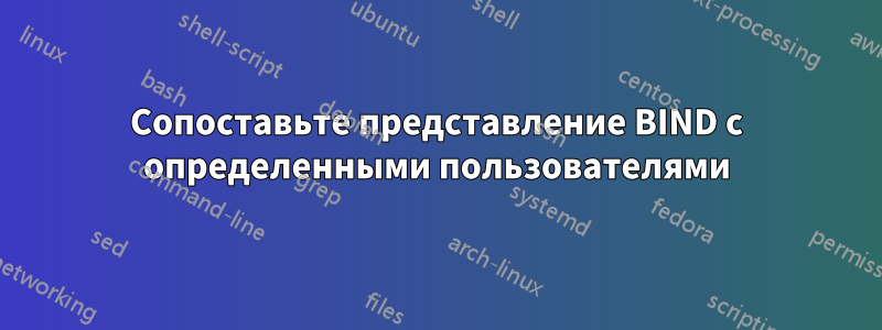 Сопоставьте представление BIND с определенными пользователями