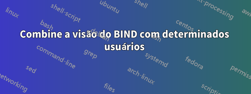 Combine a visão do BIND com determinados usuários