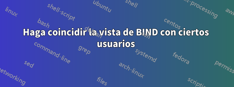 Haga coincidir la vista de BIND con ciertos usuarios