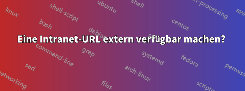 Eine Intranet-URL extern verfügbar machen?