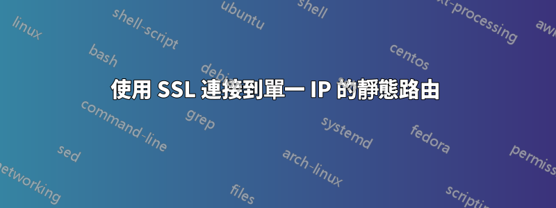 使用 SSL 連接到單一 IP 的靜態路由