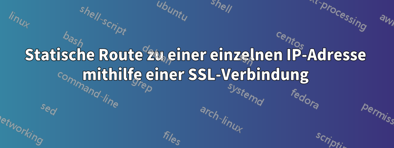 Statische Route zu einer einzelnen IP-Adresse mithilfe einer SSL-Verbindung