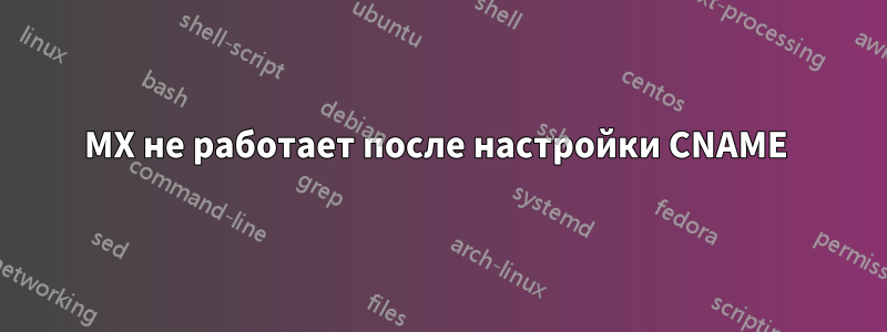 MX не работает после настройки CNAME 