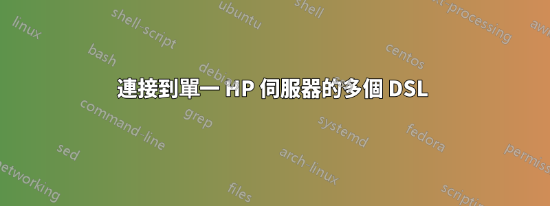連接到單一 HP 伺服器的多個 DSL