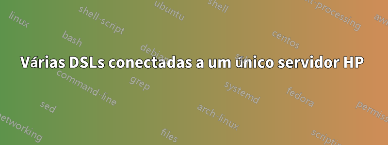 Várias DSLs conectadas a um único servidor HP