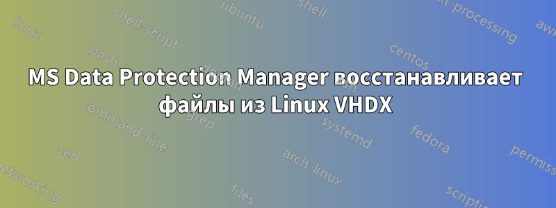 MS Data Protection Manager восстанавливает файлы из Linux VHDX