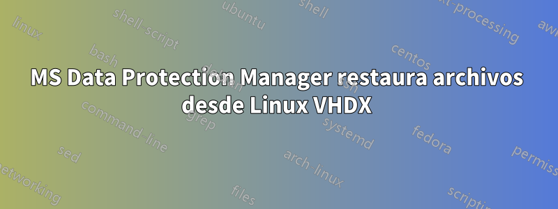 MS Data Protection Manager restaura archivos desde Linux VHDX