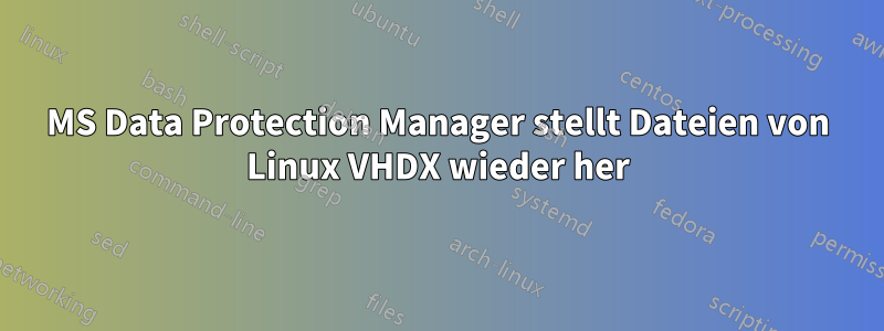 MS Data Protection Manager stellt Dateien von Linux VHDX wieder her