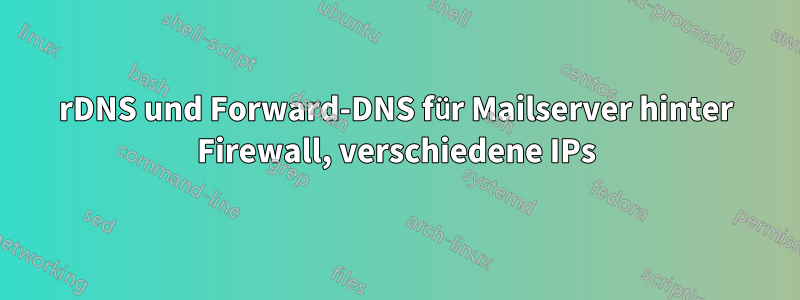 rDNS und Forward-DNS für Mailserver hinter Firewall, verschiedene IPs