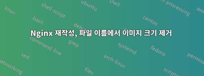 Nginx 재작성, 파일 이름에서 이미지 크기 제거