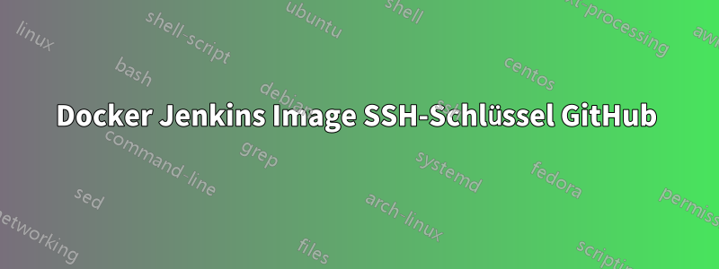 Docker Jenkins Image SSH-Schlüssel GitHub