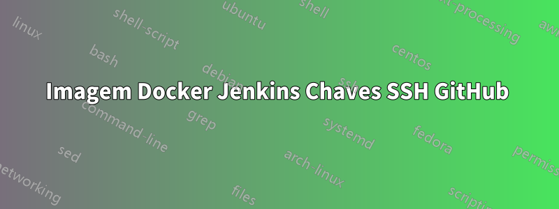 Imagem Docker Jenkins Chaves SSH GitHub