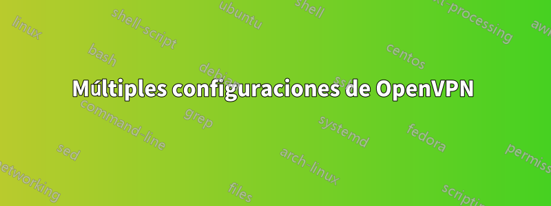 Múltiples configuraciones de OpenVPN