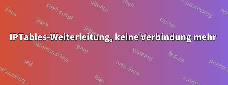 IPTables-Weiterleitung, keine Verbindung mehr