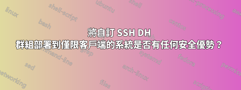 將自訂 SSH DH 群組部署到僅限客戶端的系統是否有任何安全優勢？