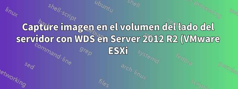 Capture imagen en el volumen del lado del servidor con WDS en Server 2012 R2 (VMware ESXi)