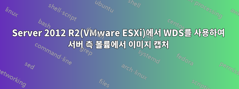 Server 2012 R2(VMware ESXi)에서 WDS를 사용하여 서버 측 볼륨에서 이미지 캡처