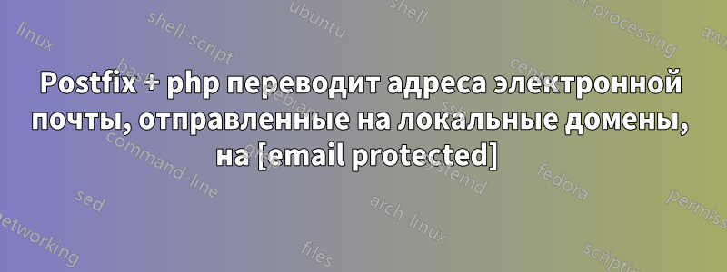 Postfix + php переводит адреса электронной почты, отправленные на локальные домены, на [email protected] 